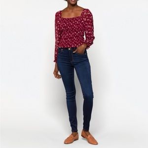 High rise skinny jeans